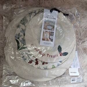 NWT 2019 Demdaco Holiday Treats Dish Covers - 3 Pieces